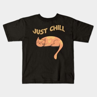 Just chill, lazy cat Kids T-Shirt